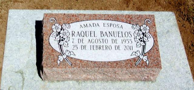 BV002: Morning Rose Stone Bevel Headstones for the Banuelos family