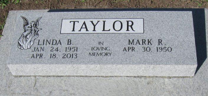 BV030: Bluestone Custom Designed Bevel Headstones for the Taylor family