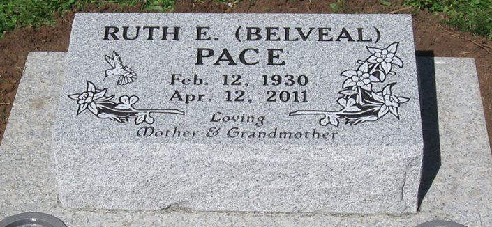 BV070: Granite Stone Custom Designed Bevel Headstones for the Pace family