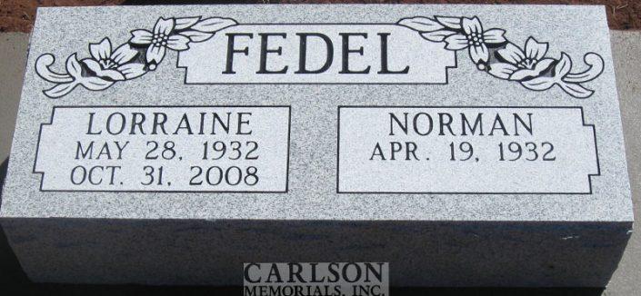 BV081: Bluestone Custom Designed Bevel Headstones for the Fedel family