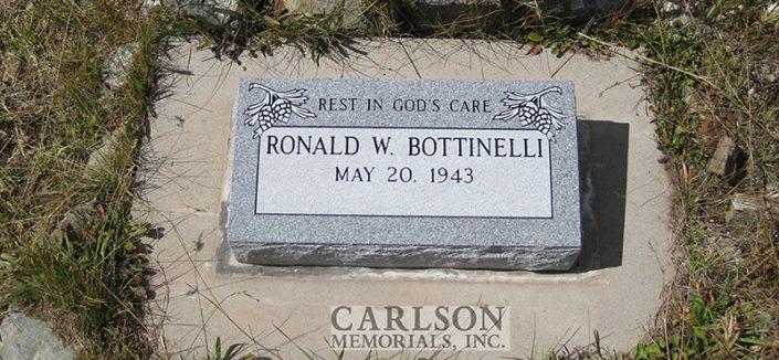 BV137: Bluestone Custom Designed Bevel Headstones for the Bottinelli family