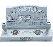 Custom designed cremation memorials for the Gibson family memorials