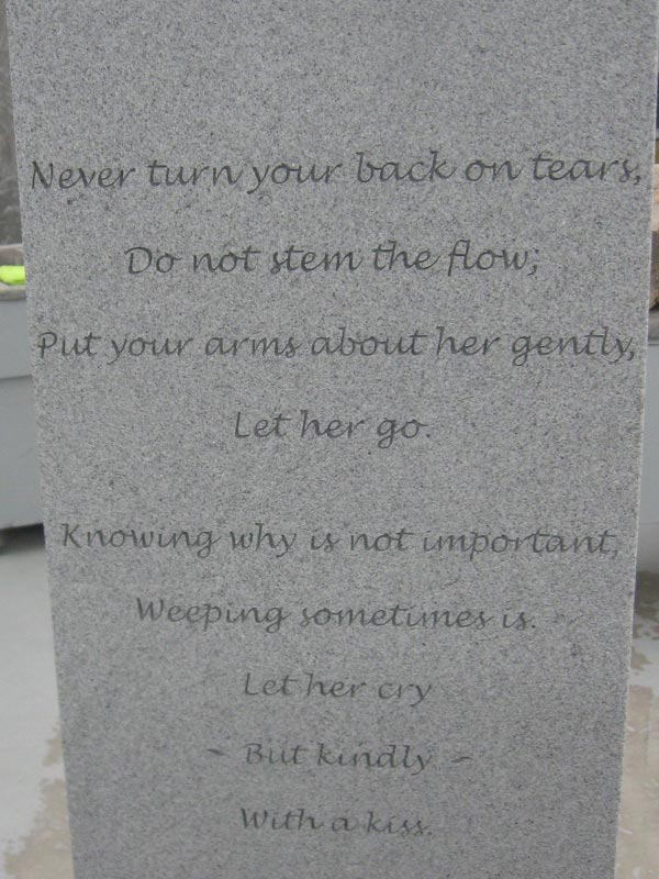 custom engraved wording on a headstone